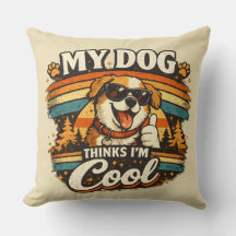 Mijn hond vindt me cool retro honden kunst