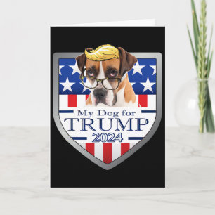 Mijn Hond Voor Trump Boxer W Gles Mannen Vrouwen  Kaart