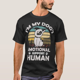 Mijn honden Emotioneel ondersteunen Human Retro  G T-shirt