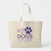 MIJN HONDEN ZIJN SPULLEN SIMPEL MODERN ZEBRA GROTE TOTE BAG (Achterkant)