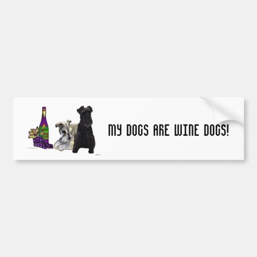 Mijn honden zijn wijnhonden - Bumpersticker (Voorkant)