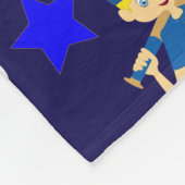 Mijn honkbalteam Kinder Blue Gold Fleece Deken (Hoek)