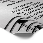 Mijn hoop is gebaseerd op niets minder Christelijk Poster (Hoek)