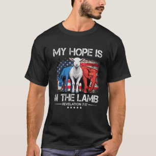 Mijn hoop is in de Lamb Elephant Donkey USA Funny  T-shirt