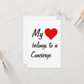 Mijn hoort bij een Concierge Card Kaart (Voorkant / Achterkant in situ)