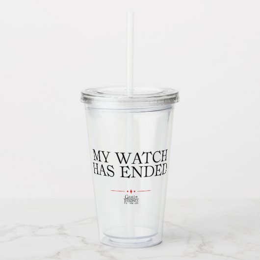 Mijn horloge is afgelopen acryl drinkbeker (Voorkant)