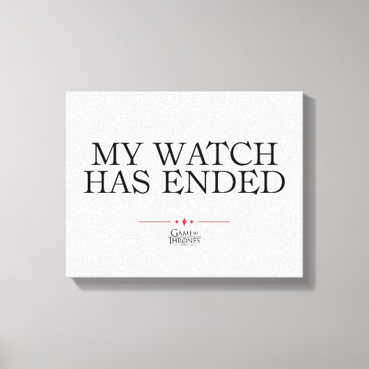 Mijn horloge is afgelopen canvas afdruk (Voorkant)