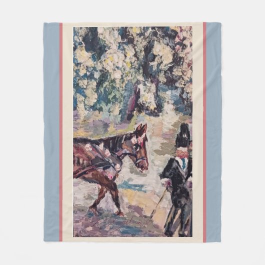 Mijn Horsey Renoir stijl Fleece Deken (Voorkant)