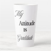 Mijn houding is dankbaarheid latte Mok (Voorkant)