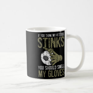 Mijn houding stinkt handschoenen Voetbal Voetbal K Koffiemok