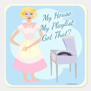Mijn huis Mijn afspeellijst Vierkante Sticker