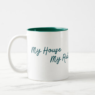 Mijn Huis Mijn Regels Zo Simpel Tweekleurige Koffiemok