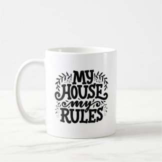 Mijn huis Mijn Reglement Typografie Mok