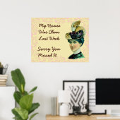 Mijn huis was vorige week schoon poster (Thuiskantoor)