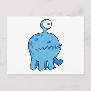 mijn huisdier cycloop monster blauw briefkaart