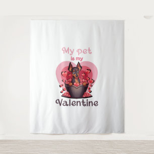 Mijn huisdier is mijn Valentijn, geen 25 Classic T Wandkleed