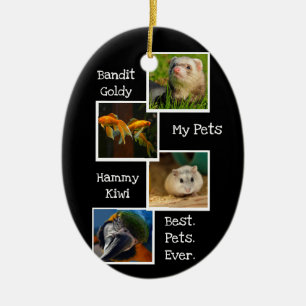 Mijn huisdieren Foto Collage Beste huisdieren ooit Keramisch Ornament