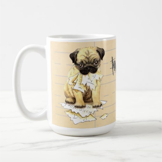 Mijn huiswerk van Pug Ate Koffiemok (Links)