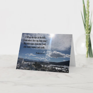 Mijn hulp komt van de Lord Psalm 121 Kaart