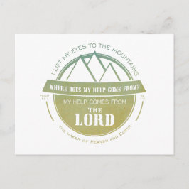 Mijn hulp komt van Lord Green Logo Verse Briefkaart