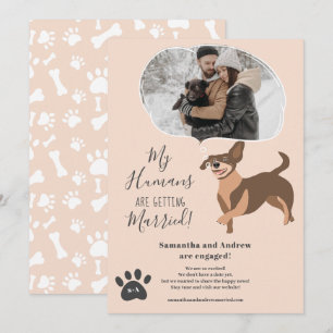 Mijn Humans gaan trouwen verloving grappige foto Aankondiging