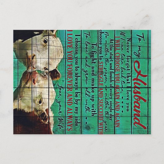 Mijn Husband Letter Gift | Brief voor hem | Briefkaart (Voorkant)