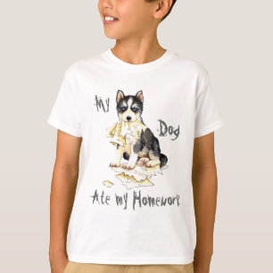 Mijn Husky Ate mijn thuiswerk T-shirt