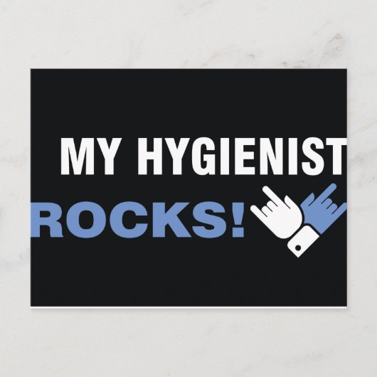 Mijn Hygienist Rocks Briefkaart (Voorkant)