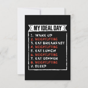 Mijn ideale dag Funny Gewichtheffen Verjaardagscad Kaart