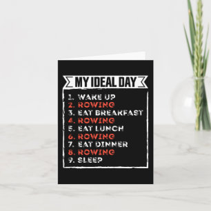 Mijn ideale dag grappig roeien verjaardagscadeau kaart