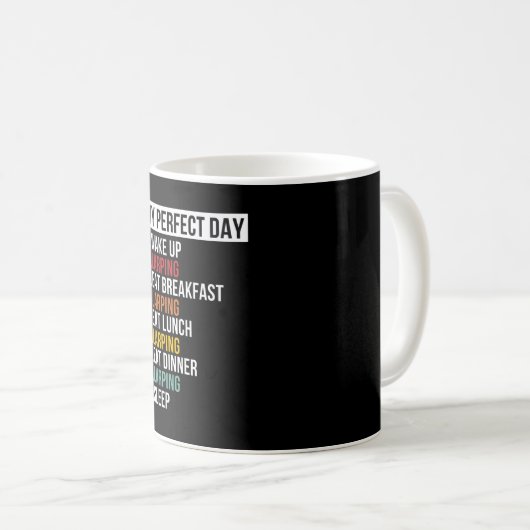 Mijn ideale dag Larping Geek RPG Nerd Koffiemok (Voorkant rechts)