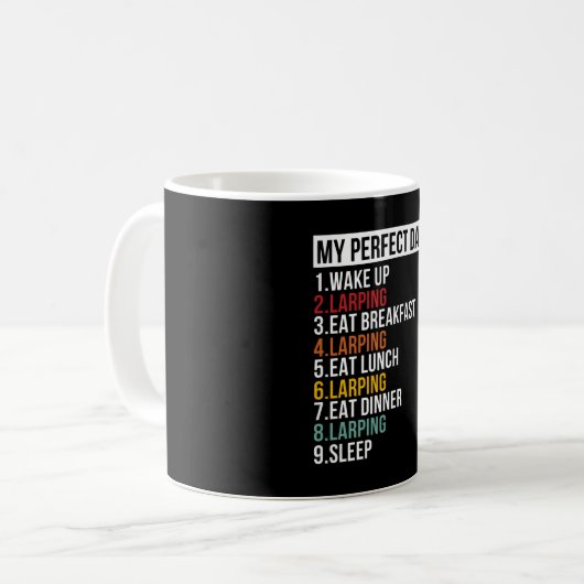 Mijn ideale dag Larping Geek RPG Nerd Koffiemok (Voorkant links)