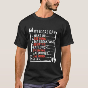 Mijn ideale dag wordt wakker door het ontbijt. t-shirt