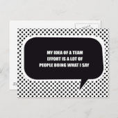 MIJN IDEE VAN EEN TEAMINSPANNING IS DAT MENSEN DOE BRIEFKAART (Voorkant / Achterkant)