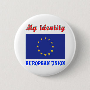 Mijn identiteit Europese Unie Ronde Button 5,7 Cm