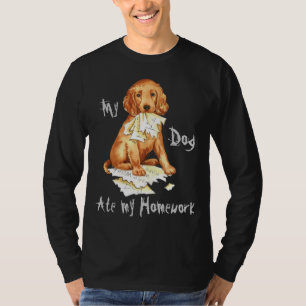 Mijn Ierse Setter Ate Mijn thuiswerk T-shirt