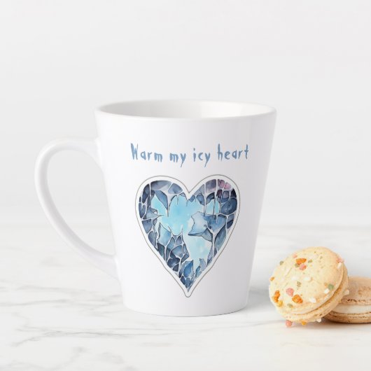 Mijn ijzige hart, gepersonaliseerd latte mok (In situ)