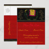 Mijn Indische olifant - Indian Red Aankondigingskaart (Voorkant / Achterkant)