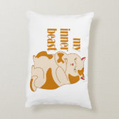 Mijn innerlijke beest luie dikke kat motivatie cit accent kussen (Achterkant (Verticaal))