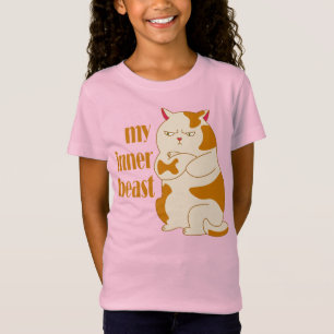 Mijn innerlijke beest luie dikke kat motivatie cit t-shirt