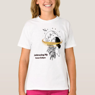 Mijn innerlijke eclips Celestiale Maan Lijnkunst o T-shirt