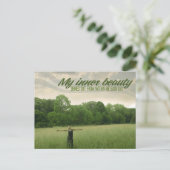 "Mijn innerlijke schoonheid" Motivatie Affirmatie Briefkaart (Staand voorkant)