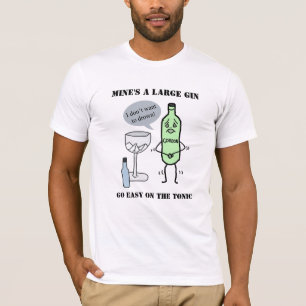 Mijn is een grote gin, aanpasbaar t-shirt