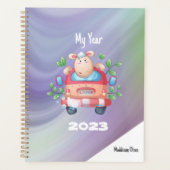 Mijn Jaar Schapen op Marmer met naam Planner (Voorkant)