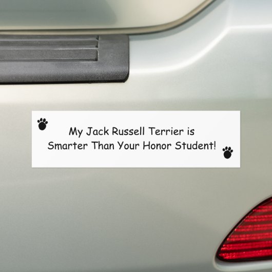 Mijn Jack Rus... Bumpersticker (Op auto)