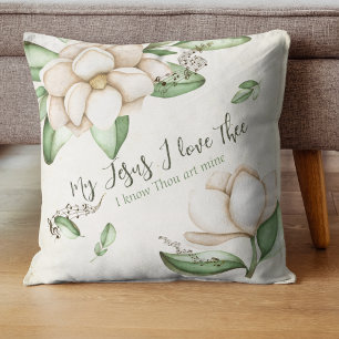 Mijn Jezus Ik hou van de elegante Magnolia Kussen