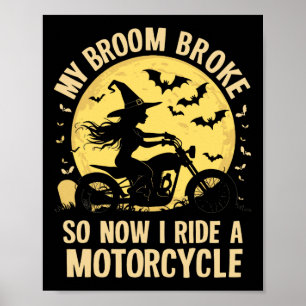 Mijn kamer brak dus nu rijd ik een motorfiets poster