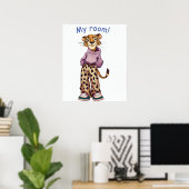 Mijn kamer tiener leuk meisje cheetah poster (Thuiskantoor)