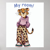Mijn kamer tiener leuk meisje cheetah poster (Voorkant)