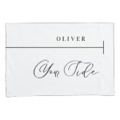 Mijn kant uw kant gepersonaliseerd elegant manuscr kussensloop (Voorkant-Rechts)